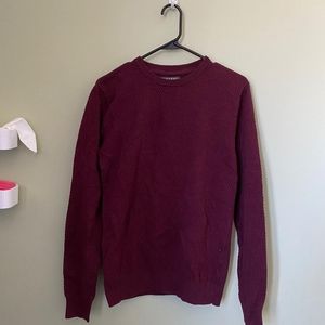 Sweater, long sleeve, burgundy, textured stitch
